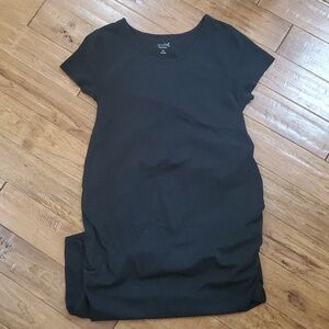 Ingrid & Isabel Classic Black Maternity Ruched Dress